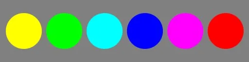 Saturated colors on gray